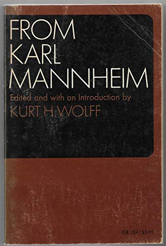 From Karl Mannheim 0195013948 Book Cover