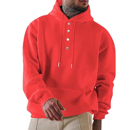Sweat à capuche surdimensionné rouge parfait pour les journées d'automne et d'hiver
