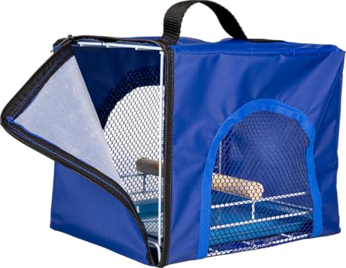 Bolsa de Transporte para Aves, Caixa, Calopsita, Periquito, Pássaros, Top (Azul)
