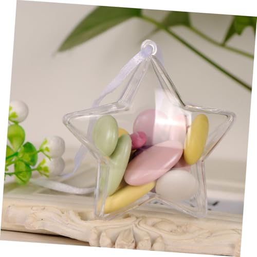 Bolas transparentes rellenables para personalizar tu árbol de Navidad con estrellas 8