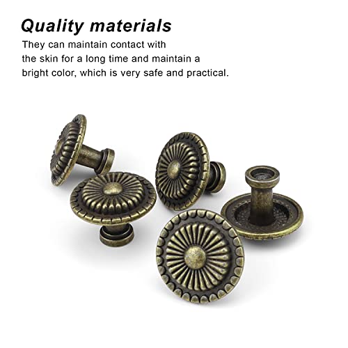 DEANKEJI 32mm Cupboard Knobs, 8 Pieces Vintage Drawer Knobs, Cupboard Handles with Screws Antique Style - Image 4
