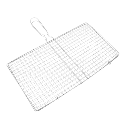 Warmhm Panier À Grillades pour Barbecue Extérieur en Acier Inoxydable * Grille De 39 Cm pour Steak Poisson Et Fruits De Mer