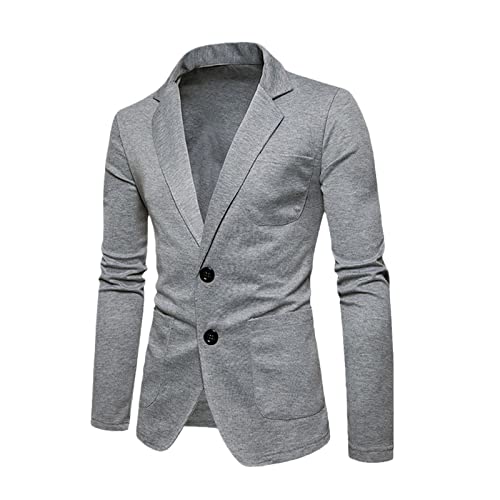 Kelsiop blazer en tricot homme léger et extensible veste grise S
