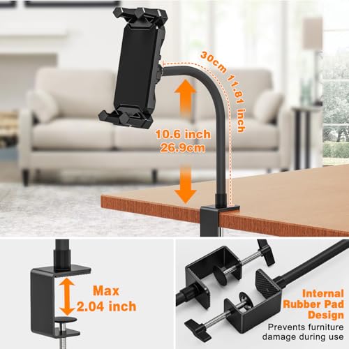 Support de tablette flexible avec bras long pour iPad Pro et Kindle Fire HD - 5