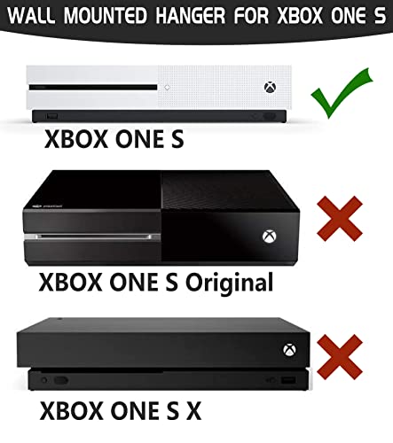 Wall Mount For Xbox One S All Metal Display Holder Hanger Organizer Vertical Hanging On Wall Shelf Bracket Safely Store Your Xbox One S On Wall Near Or Behind Tv Steel Bracket Accessories Stand Kit #TOP3
