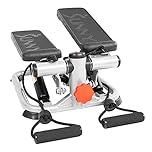 Sunny Health & Fitness Advanced Mini Home Steppers, Total Body Workout Stair Machine with Resistance Bands - SF-S0978