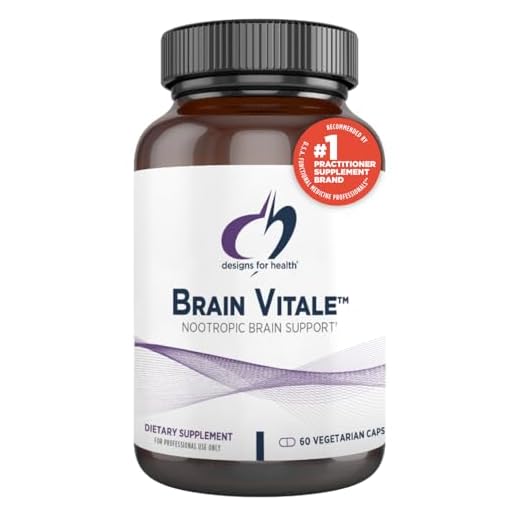 Designs for Health Brain Vitale with Cognizin Citicoline - 'Nootropic' Supplement to Help Support Cognition, Mood + Memory with GPC Choline, Ginkgo + Acetyl L Carnitine HCL (60 Capsules)