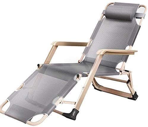 Chaise longue de patio inclinable pliable avec coussin confort max