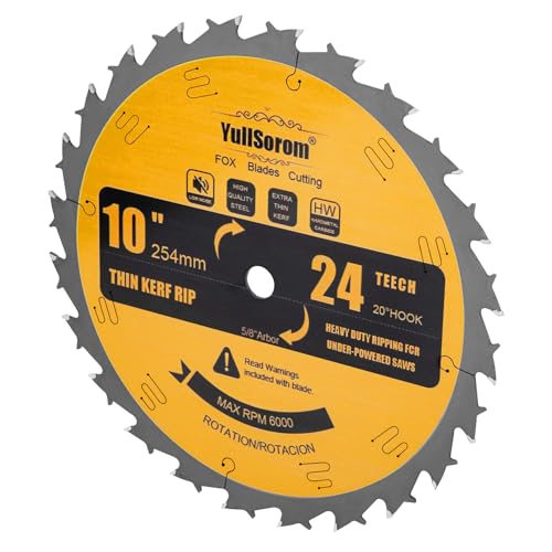 Image of 10 inch Circular Saw Blade 24T Combo Pack with 5 /8 inch Arbor,Ultra Fine Finish for Wood Cutting, Thin-Kerf