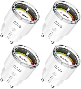 A1Z ZigBee Smart Steckdose mit Energieüberwachung, 10A, Fernsteuerung, Sprachsteuerung, Zeitplan & Timer, Kompatibel mit Alexa, Google Home, ZigBee Hub Erforderlich, Pack of 4
