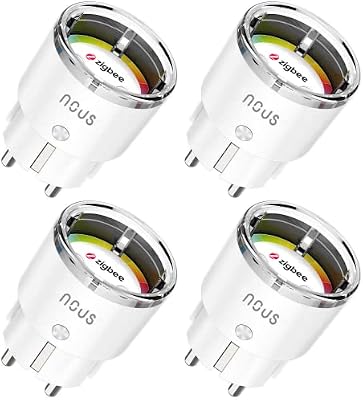 A1Z ZigBee Smart Steckdose mit Energieüberwachung, 10A, Fernsteuerung, Sprachsteuerung, Zeitplan & Timer, Kompatibel mit Alexa, Google Home, ZigBee Hub Erforderlich, Pack of 4