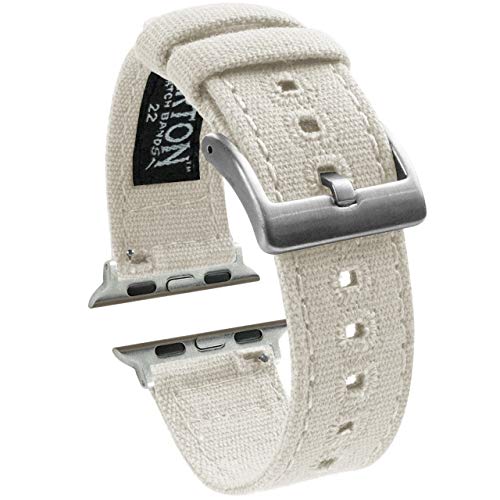 BARTON WATCH BANDS - Canvas Watch Bands Compatible with Apple Watch Models - 1, 2, 3, 4, 5, 6, 7, 8, 9, 10, SE, Ultra & Ultra 2