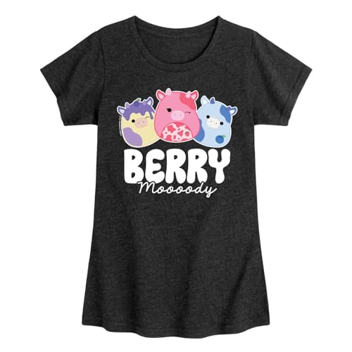 HYBRID APPAREL Squishmallows - Berry Moooody - Youth Girls Short Sleeve T-Shirt