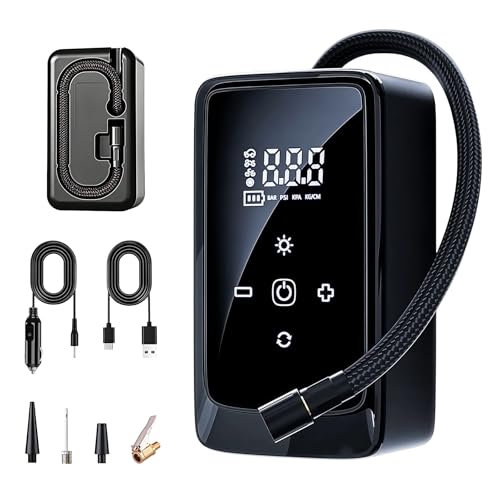 Portable Tire Inflator - Dual-Power (Rechargeable & 12V DC) Tire