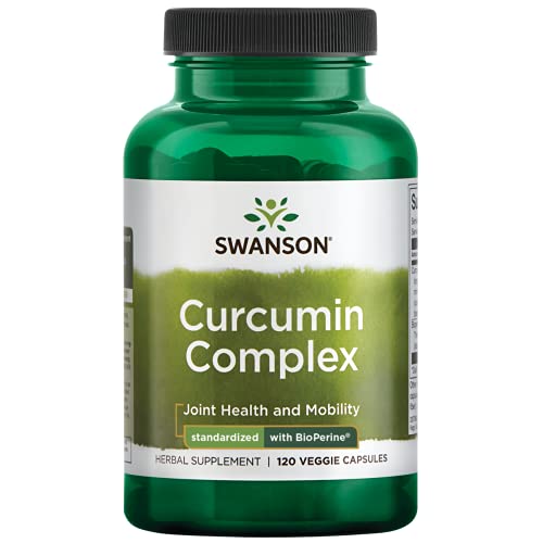 Swanson Curcumin Complex - Herbal Supplement Supporting Joint Health, Mobility & Physical Function - Standardized With Bioperine For Maximum Absorption - (120 Veggie Capsules) #TOP16