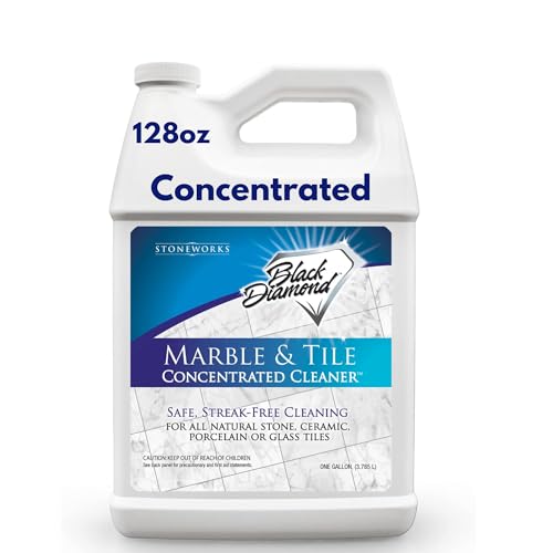 Comparison: Best Cleaner For Black Granite 5 Black Diamond Stoneworks MARBLE & TILE FLOOR CLEANER. Great for Ceramic, Porcelain, Granite, Natural Stone, Vinyl and Brick. No-rinse Concentrate.(1-Gallon)