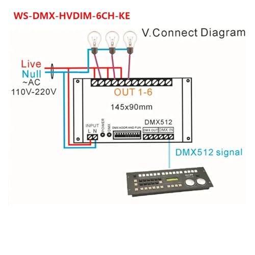 Décodeur DMX512 pour éliminer le clignotement des lampes AC220V - 4