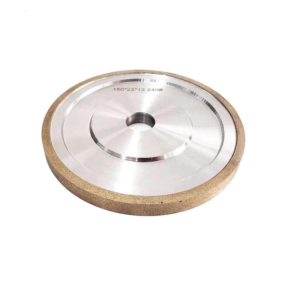 Ruedas de diamante periféricas de borde plano 150D (1a1) para rectificadora de vidrio, 150 x 25 (orificio) x 10 x 10 mm, grano 25