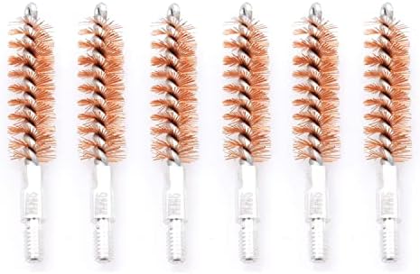 Estary Ranking 10 Pcs Phosphor Bristle Bronze Bore Gun Cleaning Brush for Rifle Pistol Shotgun (9mm)