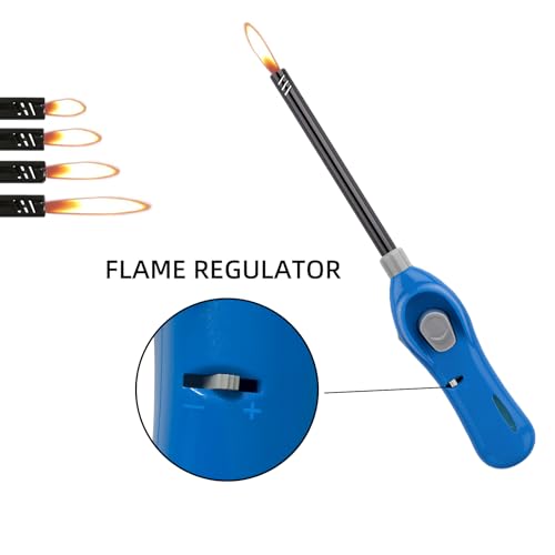 Encendedores de gas largos recargables pack de 8 miniatura 2
