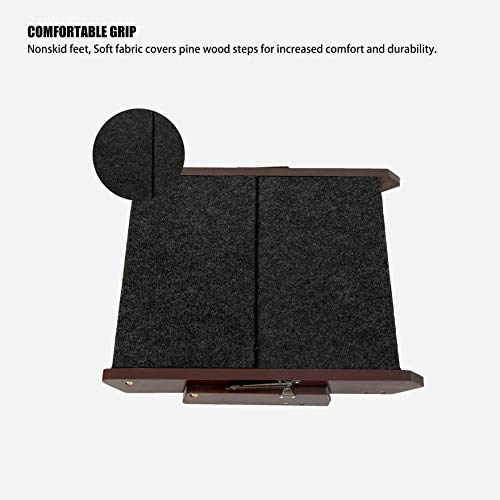 MEWANG-Wooden-Pet-StairsPet-Steps-2-in-1-Foldable-Stairs-Ramp-for-Beds-and-Cars-Portable-DogCat-Ladder-Up-to-110-Pounds - Cucciolini Doodles   MEWANG-Wooden-Pet-StairsPet-Steps-2-in-1-Foldable-Stairs-Ramp-for-Beds-and-Cars-Portable-DogCat-Ladder-Up-to-110-Pounds