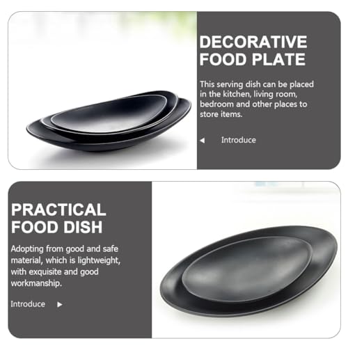 Platos para sushi 2 piezas melamina negra miniatura 4