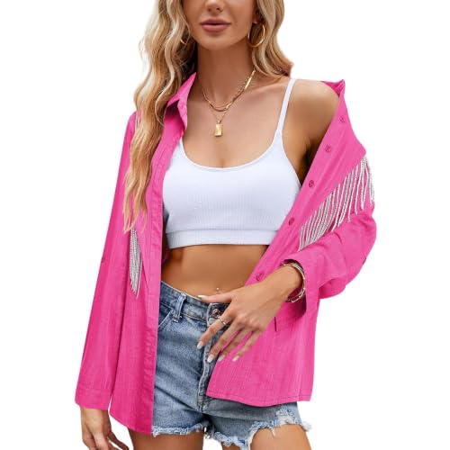 Western Tops for Women Cowgirl Sparkly Fringe Shirts Country Concert Outfit - image 6