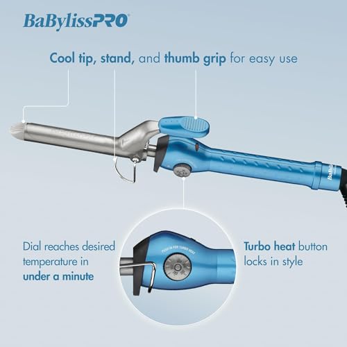 Image of BaBylissPRO Nano Titanium Spring Curling Iron, Professional Hair Wand, Tool for Stylists, Nano Titanium Technology for Tight Curls or Loose Waves