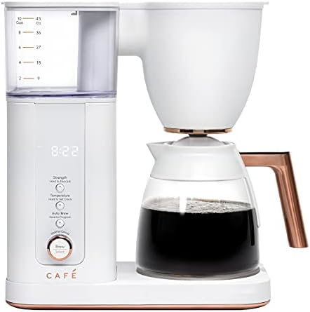 Café Specialty Drip Coffee Maker | 10-Cup Glass Carafe | WiFi Enabled Voice-to-Brew Technology | Smart Home Kitchen Essentials | SCA Certified, Barista-Quality Brew | Matte White