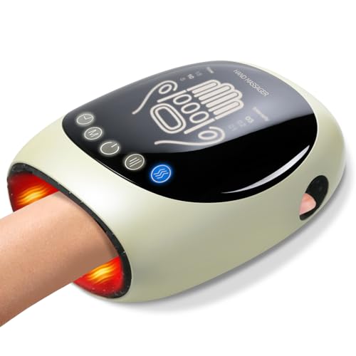 F FIWENE Hand Massager with Heat and Compression, Wireless Touch
