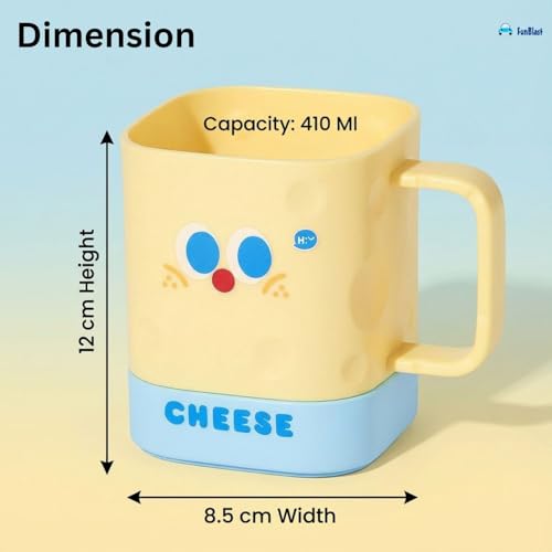 Image of FunBlast Milk Mug for Kids - 410 Ml; Unbreakable Mug for Kids, Milk Mugs for Kids Unbreakable - Milk Drinking Cup for Kids (Pack of 1)