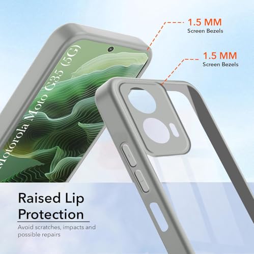 Image of Jkobi Ultra-Hybrid Back Cover Case for Motorola Moto G35 5G (Lifetime Anti Yellow | Anti Scratch | Crystal Clear Shockproof)