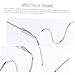 TOPPERFUN 1Pair Wavy Rhinestone Spectacle Frame Lensless Decorative Glasses for Photography Unisex Fashion Eyewear Lightweight Comfortable Option Unique Handmade Design