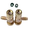2PCS Filling Refrigerant Safety Valve Quick Coupler Air Conditioning R410A R22 Connector Adapters #1