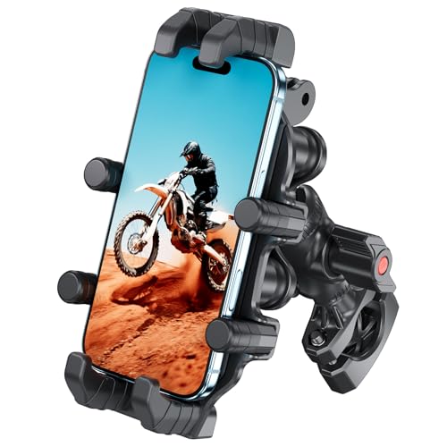 Image of EDYELL Mobile Holder for Bike,Motorcycle Phone Mount Holder, Anti-Theft, Anti-Vibration Dampener Mount,360 Adjustable for Motorcycle Bike ATV Scooter Fit 4.7 inch-7.2 inch Cellphone 12-M Warranty(KT-315A)