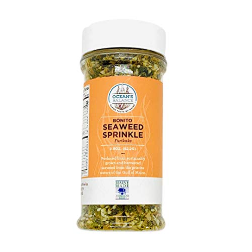 Ocean Balance’s Bonito Seaweed Seasoning w/ Dried, Tuna Flakes – Furikake Seasoning w/ Smoky Bonito Flakes + Maine Coast Seaweed – Great for Dashi, Tofu & Much More Ocean Balance’s Bonito Seaweed Seasoning w/ Dried, Tuna Flakes – Furikake Seasoning w/ Smoky Bonito Flakes + Maine Coast Seaweed – Great for Dashi, Tofu & Much More