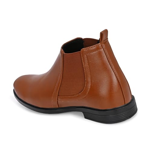 Image of Amico Men's Slip On Fashion Chelsea Boots | High Tops, Soft Cushioned Insole, Comfortable Fit, Trendy, Stylish Boots