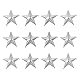 CENPEK 200PCS 15mm Sternnieten Dekoration Fünfzackige Sternkralle Handpresse Spikes für DIY Scrapbooking Dekoration Zubehör (Silber)