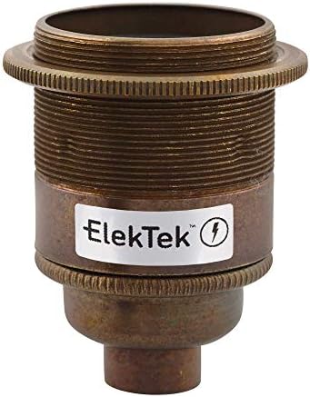Portalámparas E27 De Montaje Superficial ElekTek - Elige Color, Incluye Anillo Y Tornillos