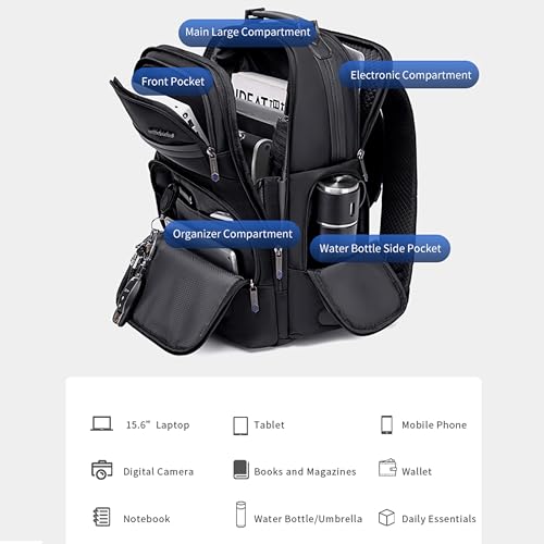 Image of Arctic Hunter Premium Business Backpack 15.6 Inch Water Repellant Scratch Resistant with Multiple Pocket Travel Daypack, B00492