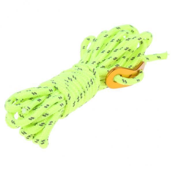 5X Reflective Canopy Tent Rope Guy Line | Outdoor Tarp & Hammock Accessory | Aluminum Tensioner Buckle | Green Pack of 5 | High Strength Polypropylene | Lightweight & Durable-image-4