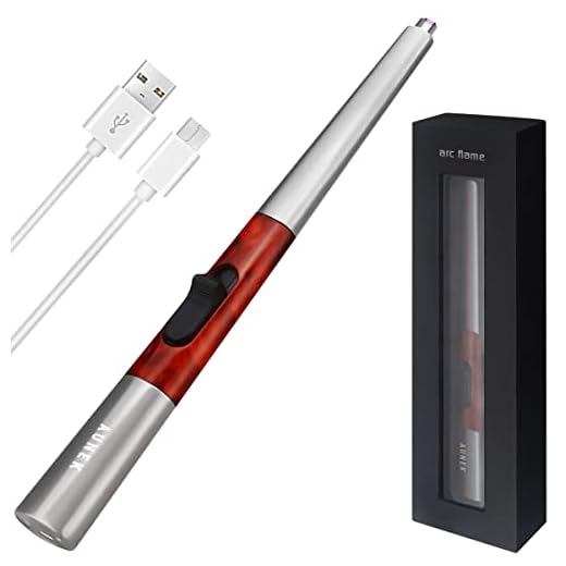 AUNEK Velas Mechero, USB Recargable Sin Llama ARC Eléctrico Encendedor con Interruptor de Seguridad para Camping Barbacoa Parilla Viajar Casa Cocina Estufas Chimenea Fuegos Artificiales Cigarettes