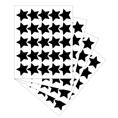 100 Pcs/Set Star Decal For Wall Sticker Removable Peel And Stick Vinyl Decoration Home Bedroom Living Room Nursery Diy Patten Decor Ymx64 (Black) #TOP11