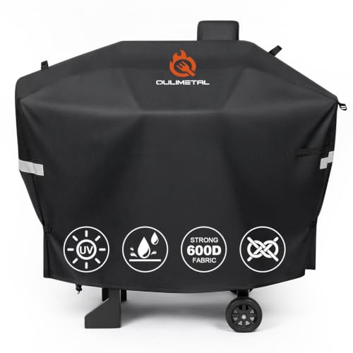 Image of QuliMetal Pellet Grill Cover for Camp Chef DLX 24,Woodwind 24 Series | 600D Premium Smoker Cover Waterproof Heavy Duty for Camp Chef Woodwind 24 /Pro 24,PG24,PG24WWSB,SmokePro SG24