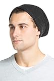 Fishers Finery Slouchy Beanie für Herren, 100% reines Kaschmir, anthrazit, Einheitsgröße
