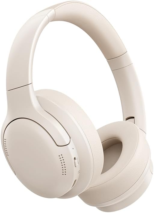 Baseus Bass BH1 Lite Bluetooth Headphones Over Ear, SuperBass, 80H Playtime,AI ENC Clear Calls, Comfortable Fit, Smart App Control, Bluetooth 6.0, Foldable Lightwight Headset for Travel -Milky White Baseus Bass BH1 Lite Bluetooth Headphones Over Ear, SuperBass, 80H Playtime,AI ENC Clear Calls, Comfortable Fit, Smart App Control, Bluetooth 6.0, Foldable Lightwight Headset for Travel -Milky White