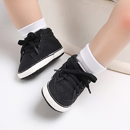Image of CENCIRILY Baby Boys Girls High Top Sneakers Soft Soles Anti Skid Infant Ankle Shoes Toddler Prewalker First Walking Crib Shoes