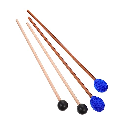 Yardwe 1 Set Marimba Mallets with Heads Durable Percussion Sticks for Xylophone for Beginners and Professionals Comfortable Grip Smooth Finish