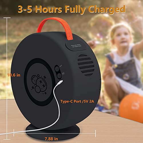 Bubble Machine Automatic Bubble Blower For Kids Toddlers Rechargeable Battery Portable Bubble Maker Electric Bubble Machine Auto Rotating 90°/360° Outdoor Toy For Birthday Party Wedding #TOP3