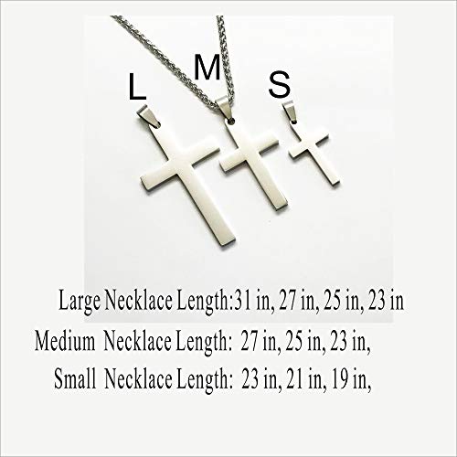 Personalized Engraved Stainless Steel Cross Necklace, Custom Men & Women's Religious Necklace - Gift for Him, Her3